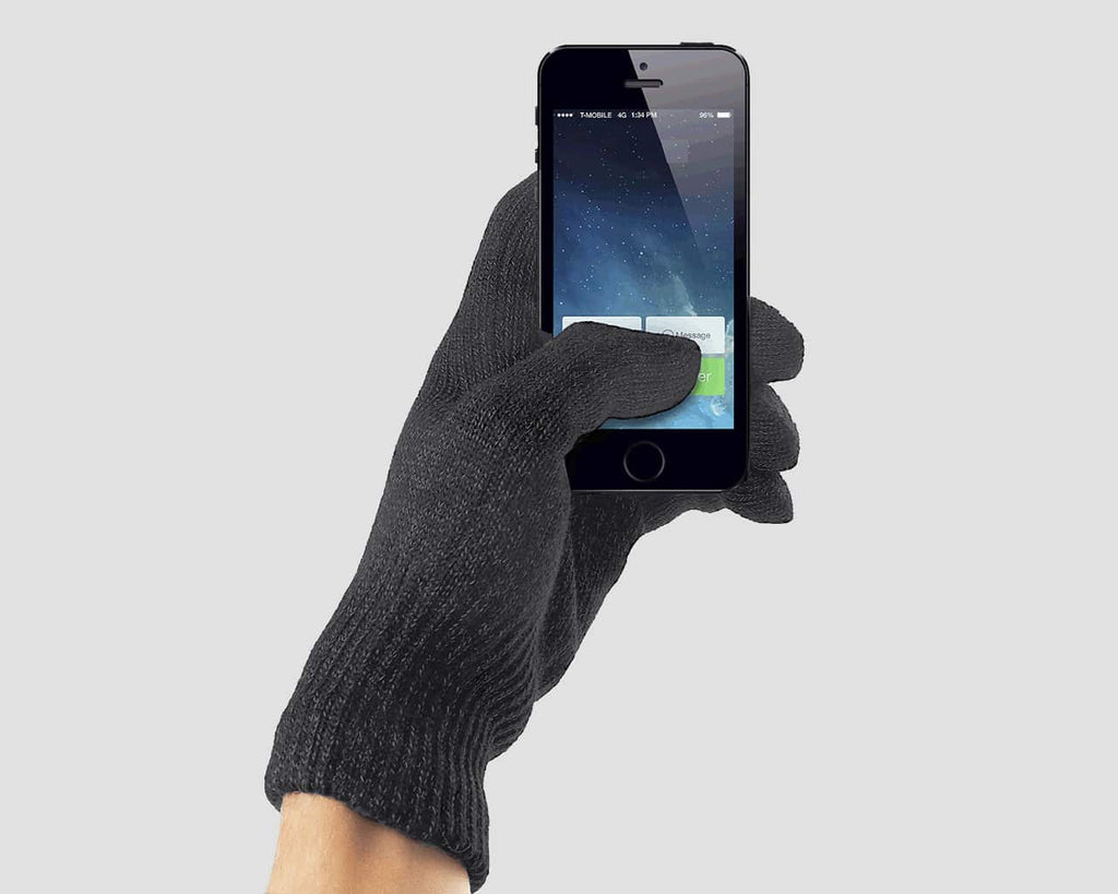 Grigi - guanti magici unisex - guanti elasticizzati touchscreen tinta unita