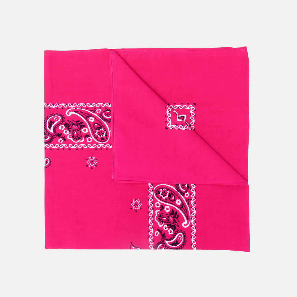 Bandana colorata “PAISLEY” con stampa cachemire - fucsia