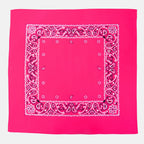 Bandana colorata “PAISLEY” con stampa cachemire - fucsia