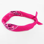 Bandana colorata “PAISLEY” con stampa cachemire - fucsia