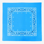 Bandana colorata “PAISLEY” con stampa cachemire - turchese aperta