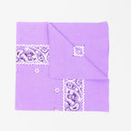 Bandana in cotone con stampa cachemire - lilla