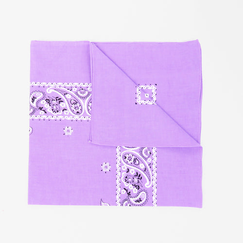 Bandana in cotone con stampa cachemire - lilla