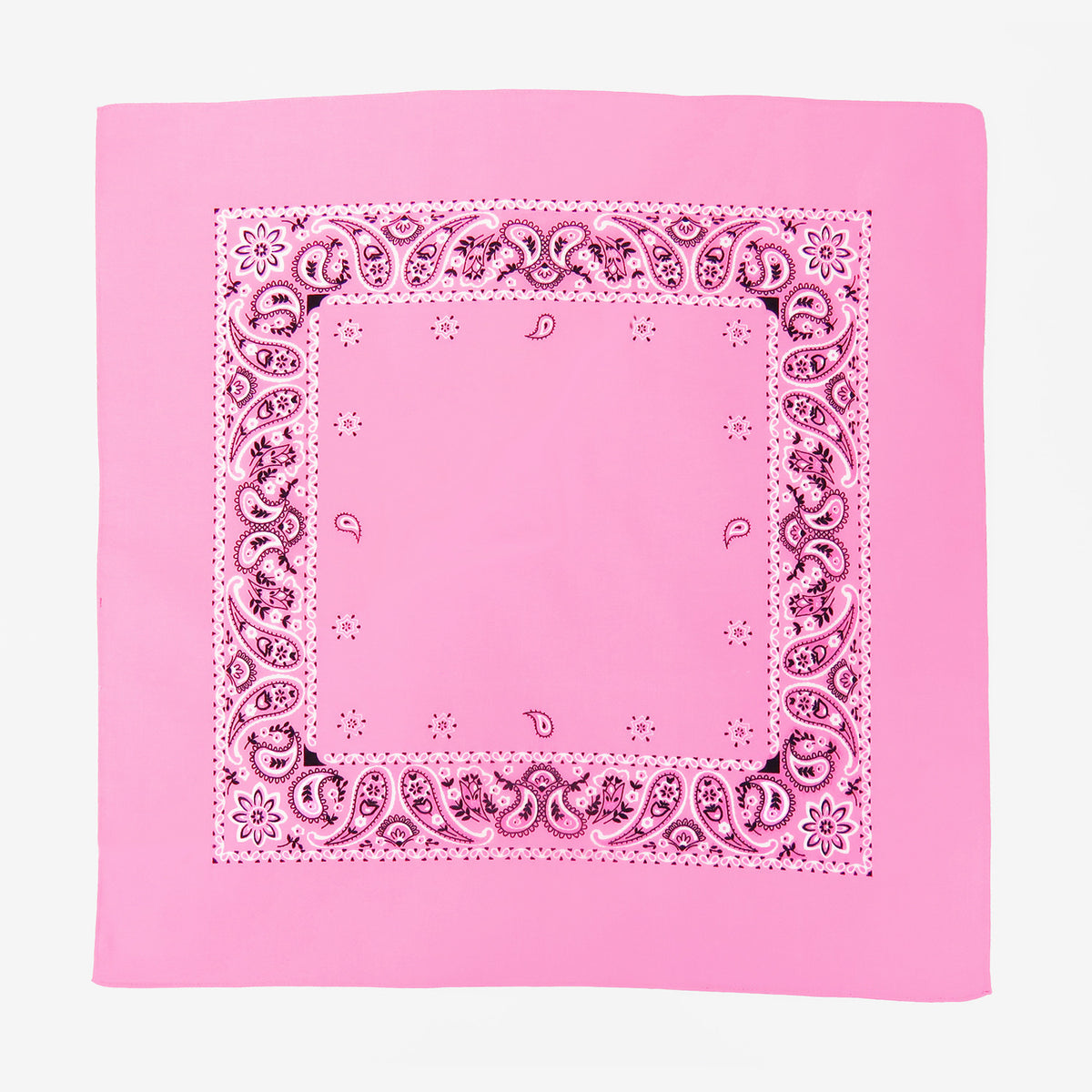 Bandana in cotone con stampa cachemire - rosa pastello aperta