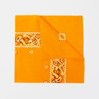 Bandana in cotone con stampa cachemire - ARANCIO piegata