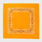 Bandana in cotone con stampa cachemire - ARANCIO aperta