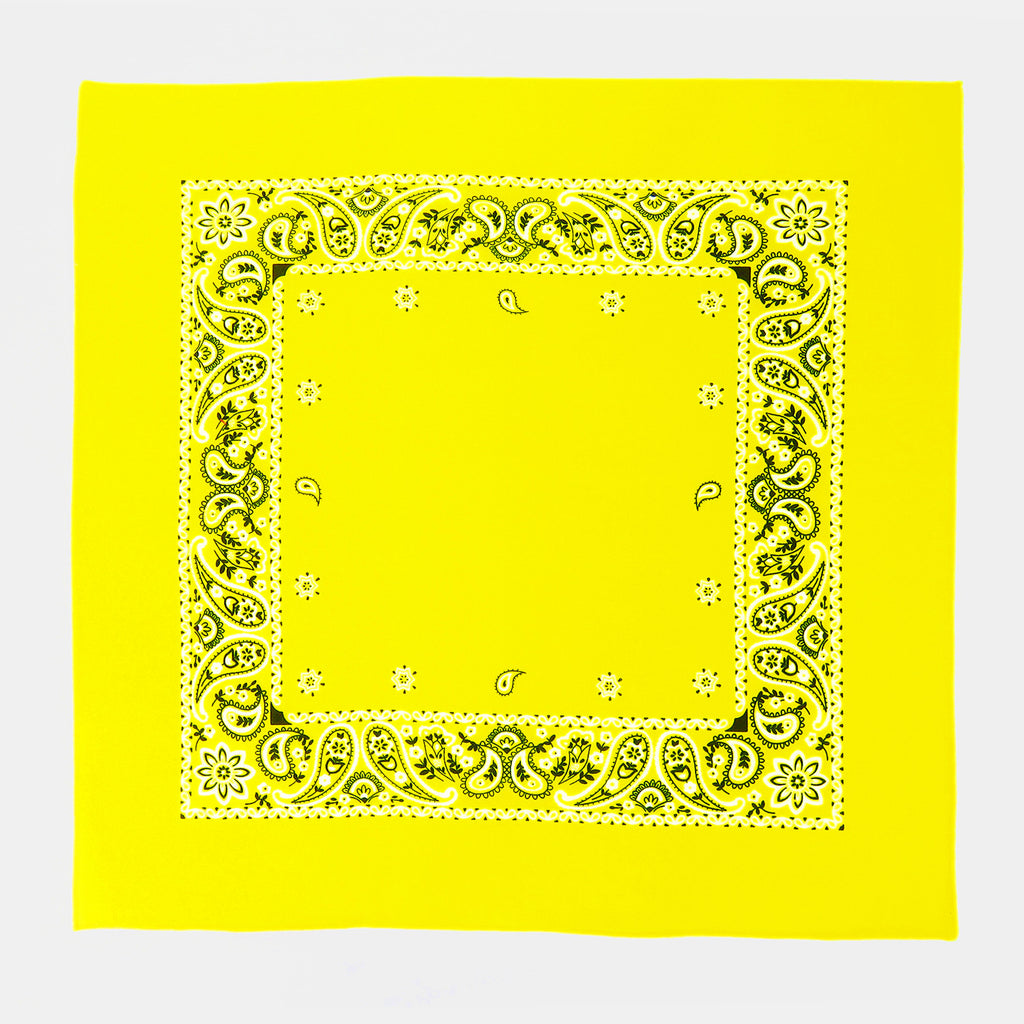 Bandana in cotone con stampa cachemire - GIALLO aperta