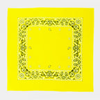 Bandana in cotone con stampa cachemire - GIALLO aperta