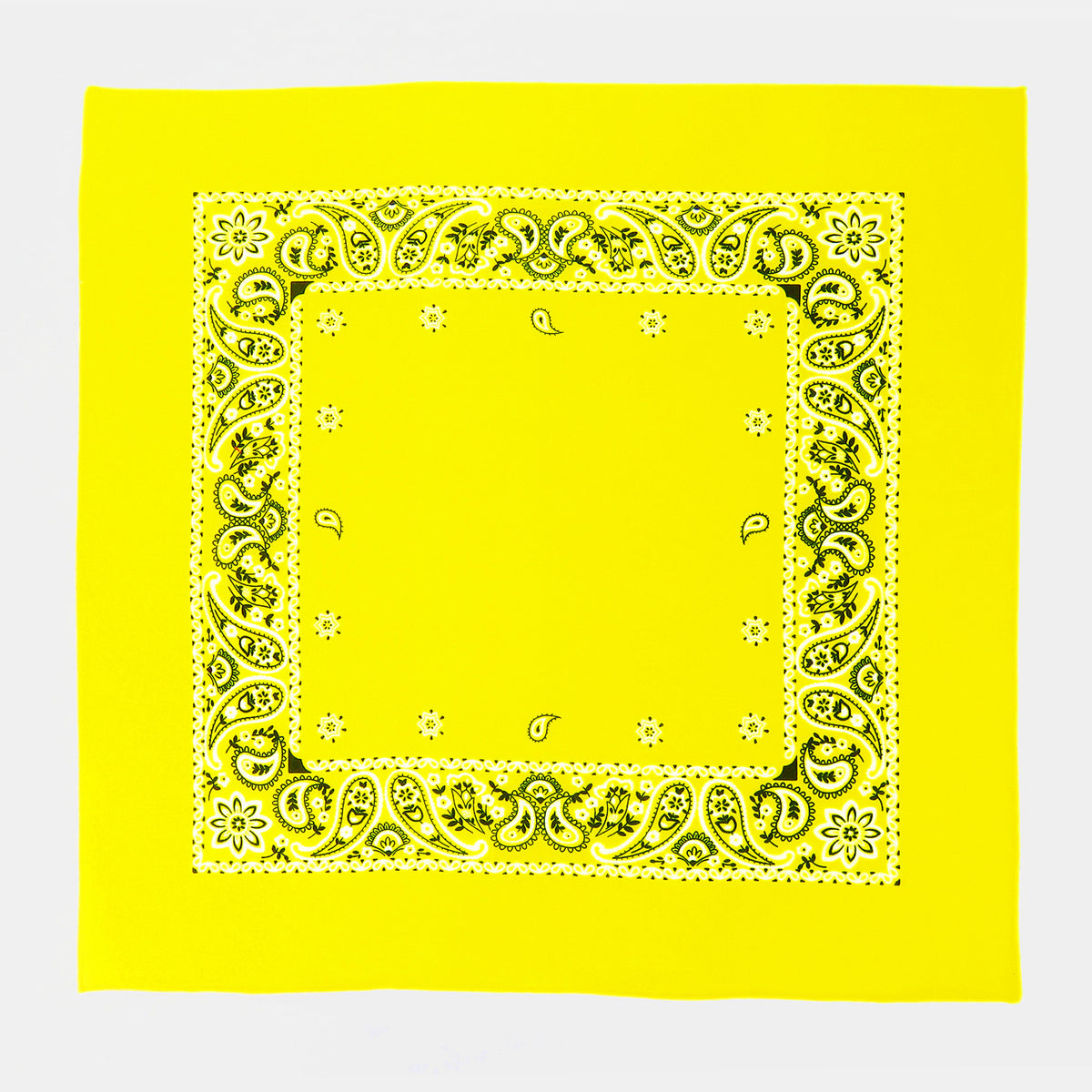 Bandana in cotone con stampa cachemire - GIALLO aperta