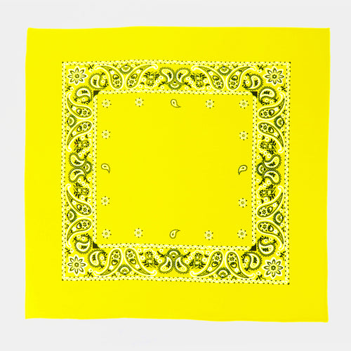 Bandana in cotone con stampa cachemire - GIALLO aperta