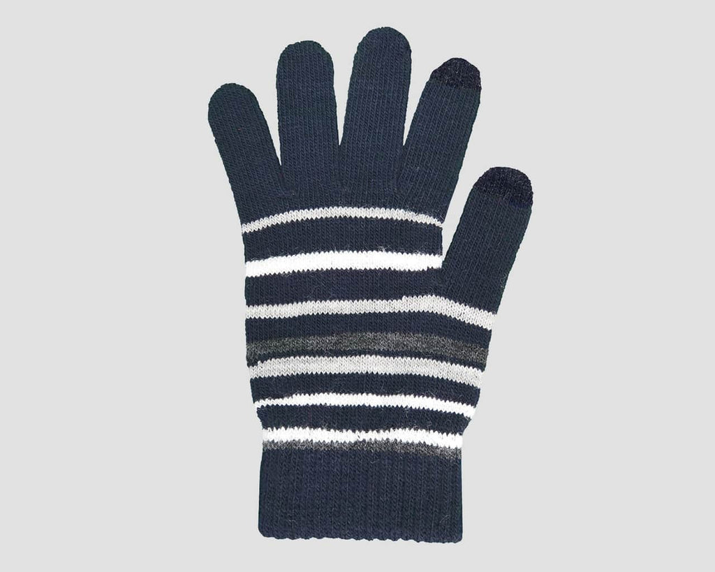 Blu - guanti magici uomo - guanti elasticizzati touchscreen rigati
