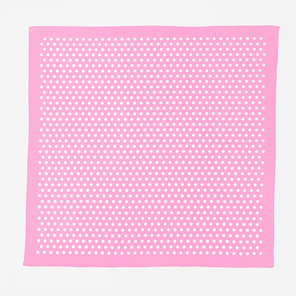 Bandana in cotone a POIS - ROSA pastello aperta