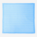 Bandana in cotone a POIS - AZZURRO pastello aperta
