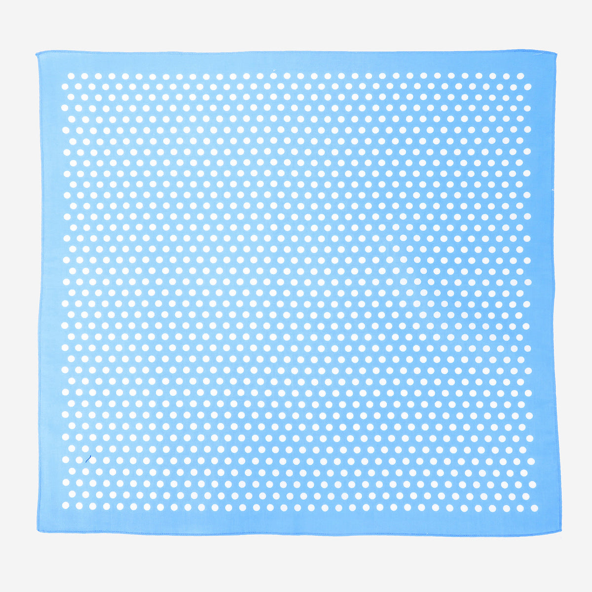 Bandana in cotone a POIS - AZZURRO pastello aperta