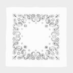 Bandana in cotone con stampa cachemire - BIANCO