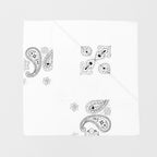 Bandana in cotone con stampa cachemire - BIANCO