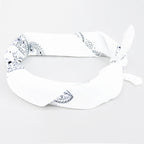 Bandana in cotone con stampa cachemire - BIANCO