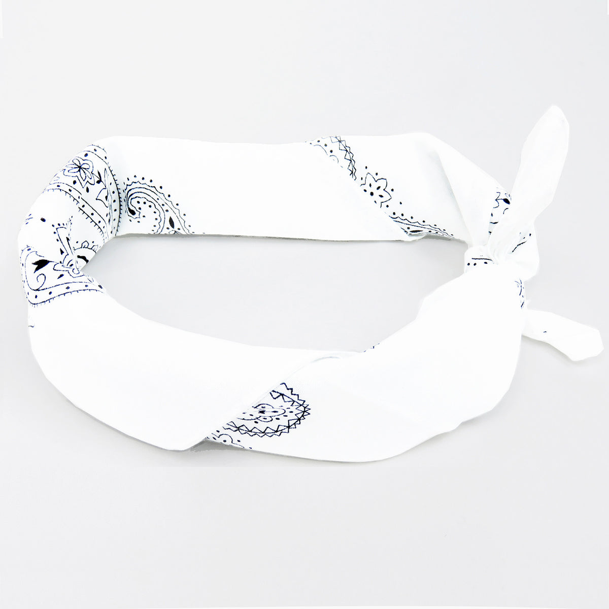 Bandana in cotone con stampa cachemire - BIANCO