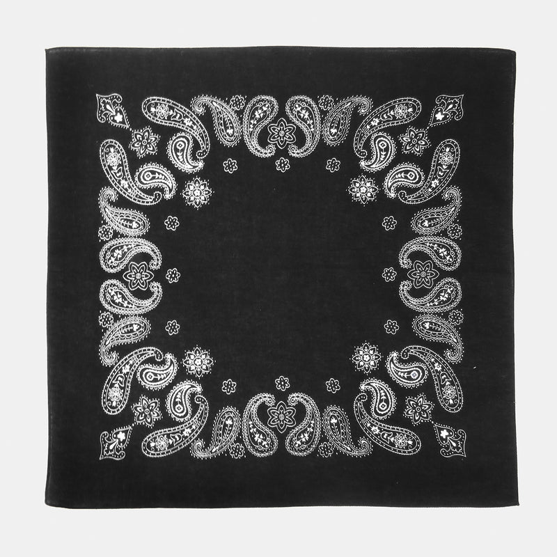 Bandana in cotone con stampa cachemire - NERO aperta