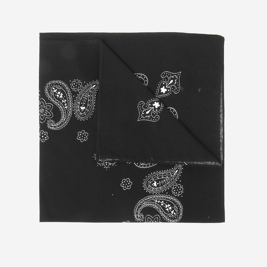 Bandana in cotone con stampa cachemire - NERO