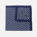 Bandana in cotone a POIS - blu piegata