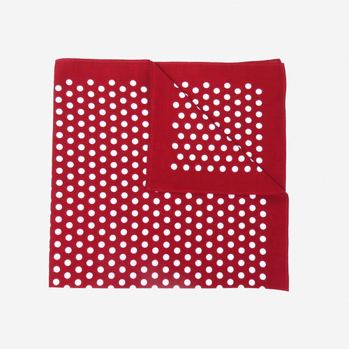 Bandana in cotone a POIS - rosso scuro