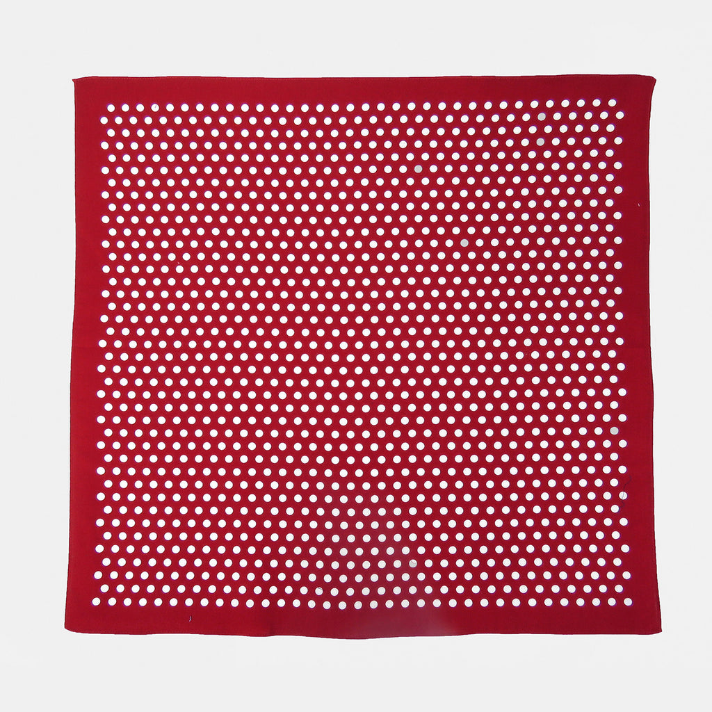 Bandana in cotone a POIS - rosso scuro