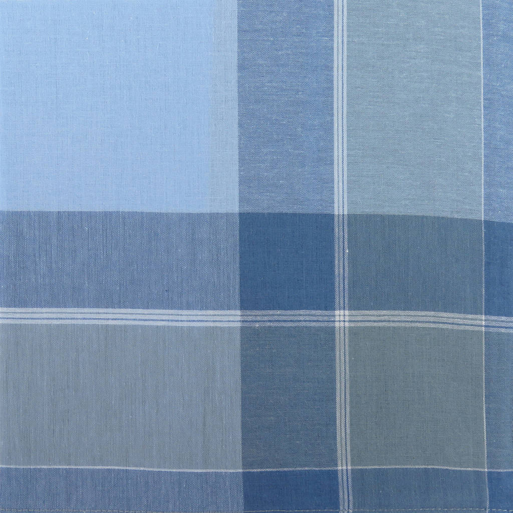 Variante azzurra - Dark - fazzoletto di cotone da uomo scuro