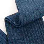 Calza lunga a coste vanisè doppia resistenza colori scuri blu dettaglio