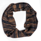 Cappello e sciarpa ad anello melange blu e mattone - sciarpa ad anello