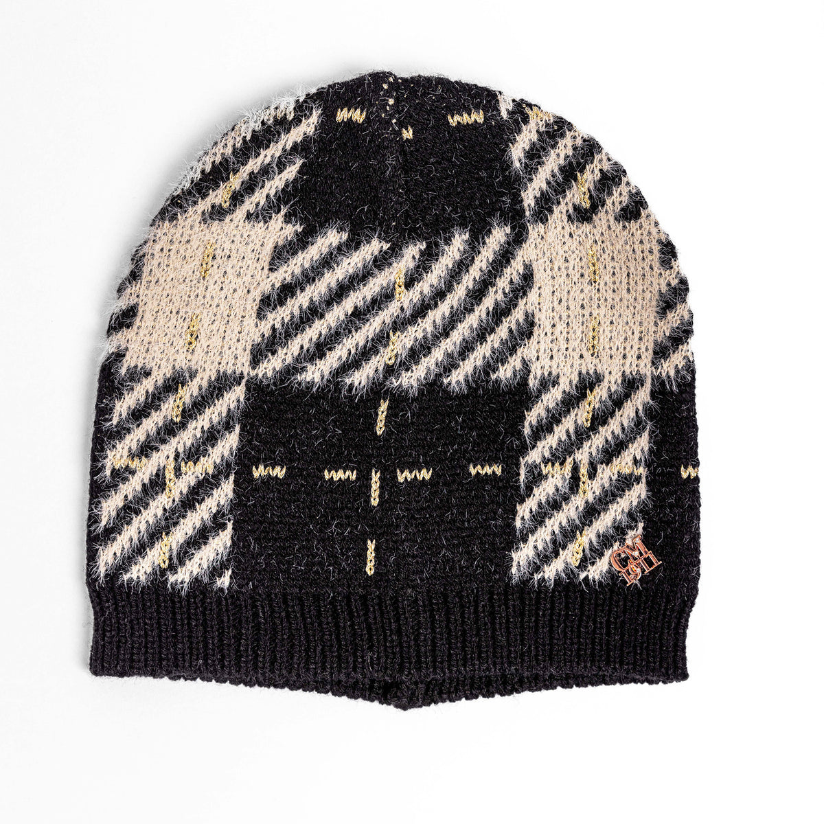 Cappello e sciarpa ad anello pelosa a quadri - cappello