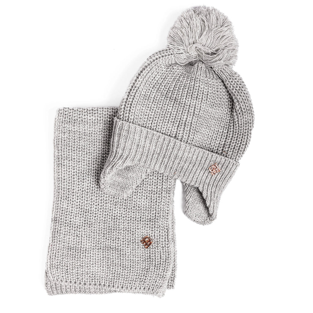 Set bambina grigio con lurex - 6/24m