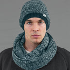 cappello e sciarpa da uomo finissaggio mohair MODELLO