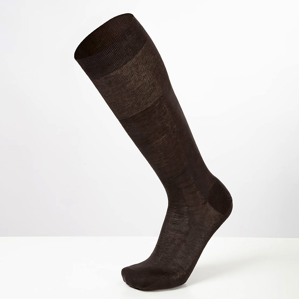 Calza lunga Chiffon rasata filo di scozia - testa di moro indossata
