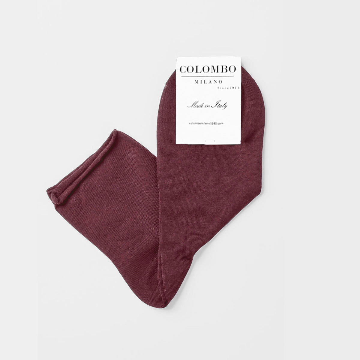 Calze colorate da donna corte taglio vivo bodeaux