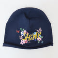 SHINE - berretto in cotone con stampa glitter 2-5 anni blu
