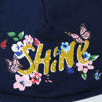 SHINE - berretto in cotone con stampa glitter 2-5 anni