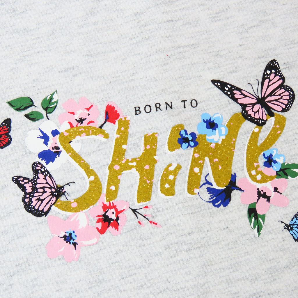 SHINE - berretto in cotone con stampa glitter 2-5 anni