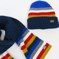 Cappello e sciarpa bimbo a righe colorate - 4/10a dettaglio