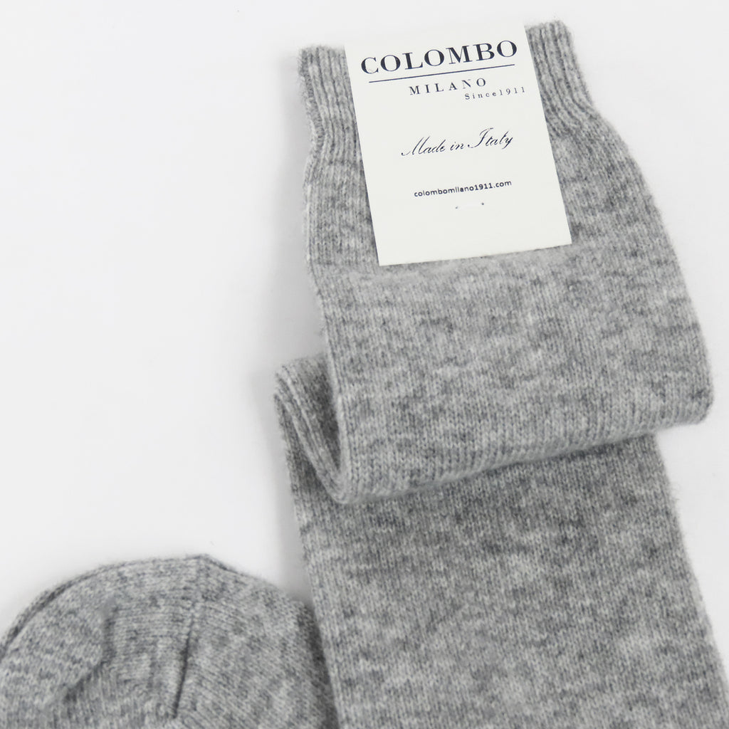 Calze da donna lunghe in caldo Cashmere - grigio dettaglio