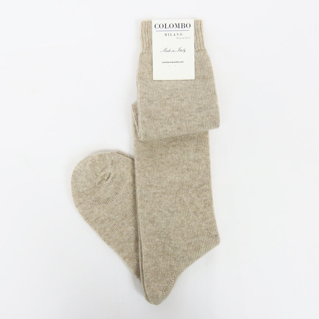 Calze da donna lunghe in caldo Cashmere - sabbia
