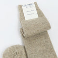 Calze da donna lunghe in caldo Cashmere - sabbia dettaglio