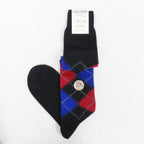 Calze lunghe a rombi in Cashmere Ass. A nero