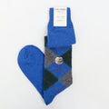 Calze lunghe a rombi in Cashmere Ass. B denim