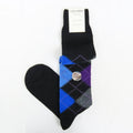 Calze lunghe a rombi in Cashmere Ass. E nero