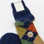 Calze lunghe a rombi in Cashmere Ass. E blu dettaglio