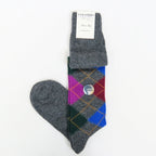 Calze lunghe a rombi in Cashmere Ass. F grigio