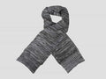 Grigia - sciarpa uomo - sciarpa tricot bicolore con lavorazione a filato ritorto