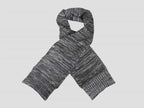 Grigia - sciarpa uomo - sciarpa tricot bicolore con lavorazione a filato ritorto