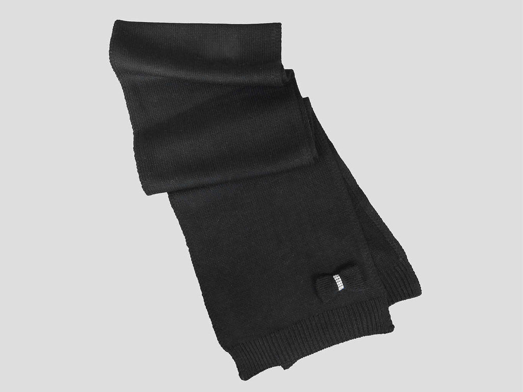 Nera - sciarpa donna - sciarpa tricot con fiocco in maglia con strass